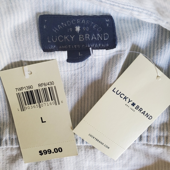 NWT LUCKY BRAND DENIM BUTTON DOWN SHIRT SIZE L - Picture 5 of 6